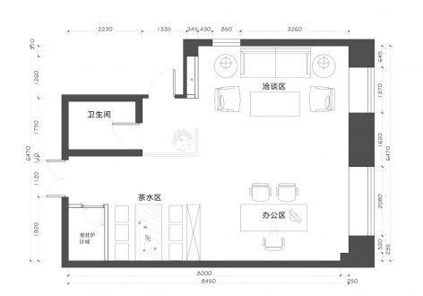 办公室装修80平中式风格装修